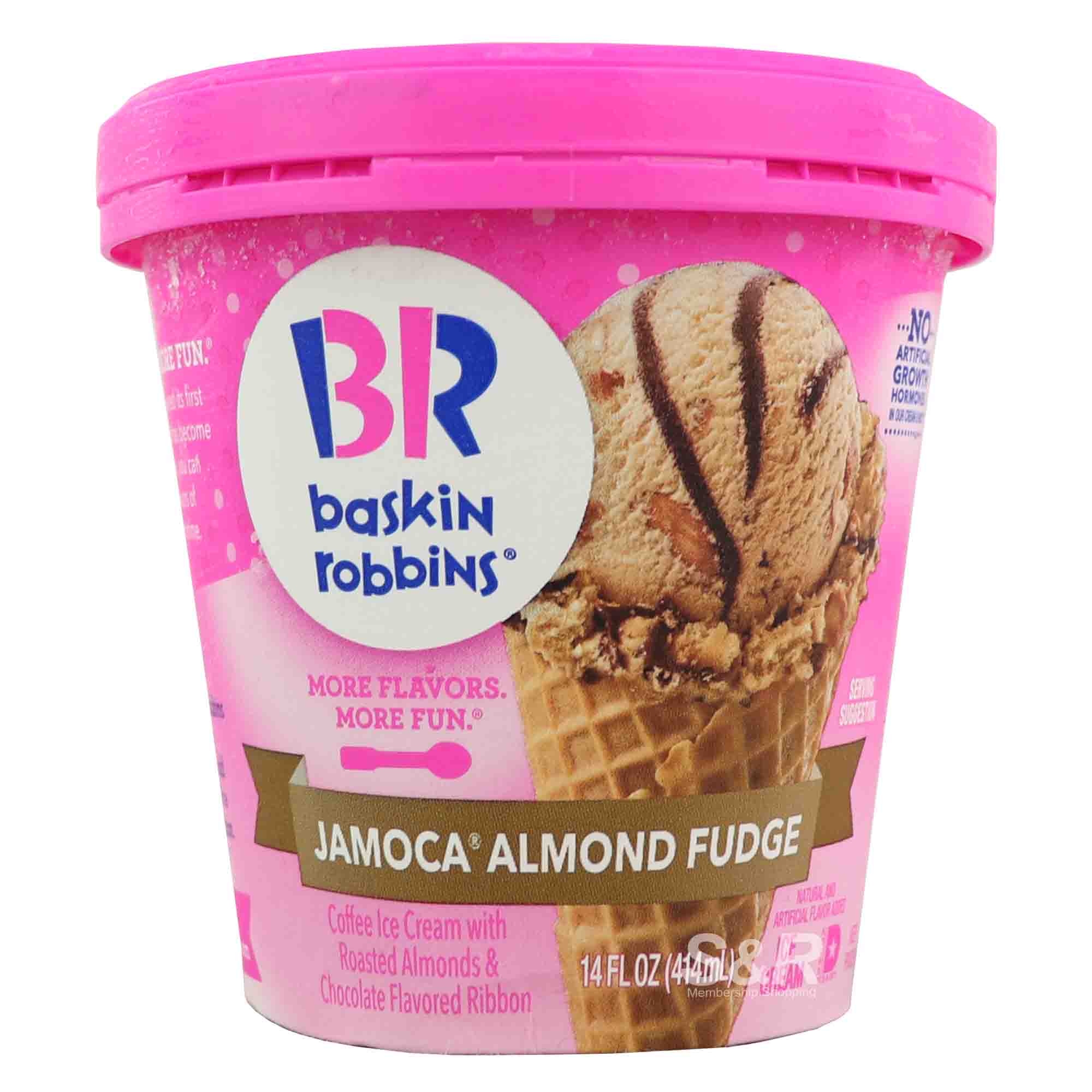 Baskin Robbins Jamoca Almond Fudge Ice Cream 414mL Baskin Robbins Jamoca Almond Fudge Ice Cream 414mL